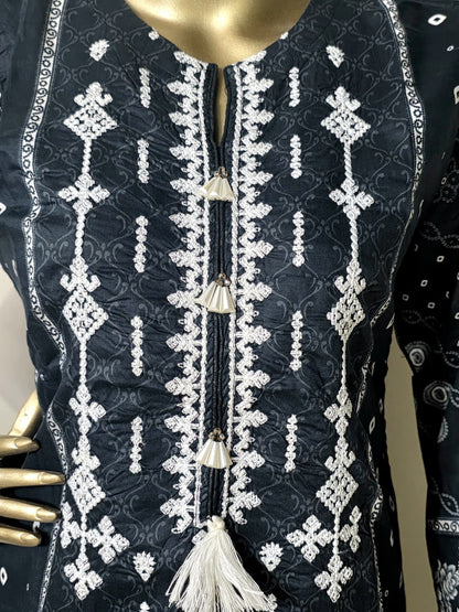 Embroided 3 piece stitched